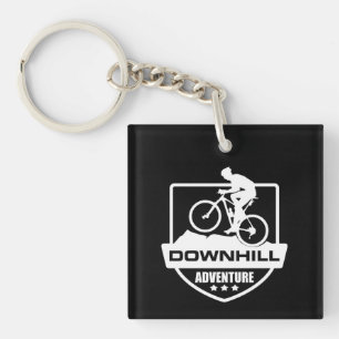 Mtb Downhill Mountain Biking Key Ring