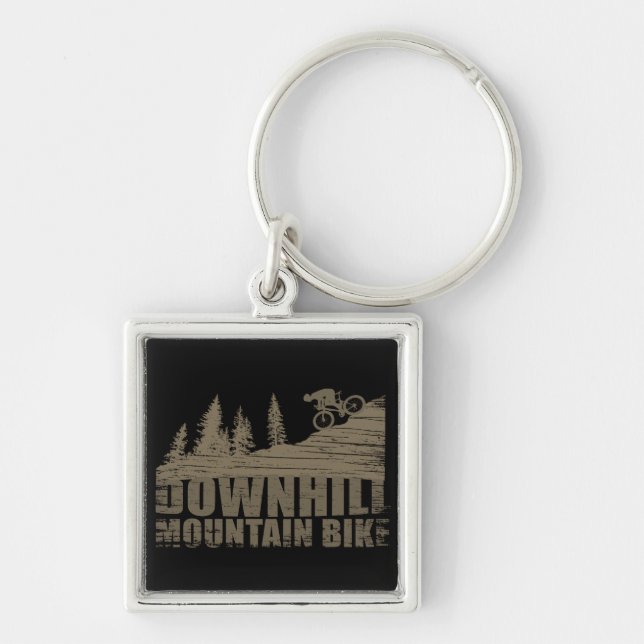 MTB Downhill Mountain Biking Key Ring (Front)