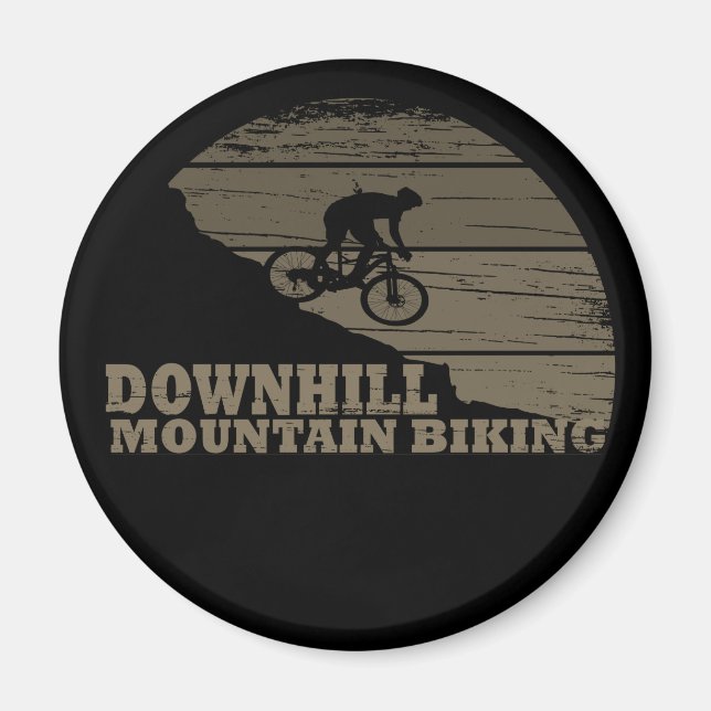 MTB Downhill Mountain Biking Magnet (Front)