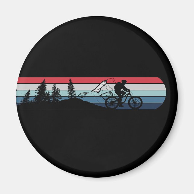 MTB Downhill Mountain Biking Magnet (Front)
