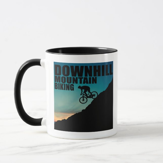 MTB Downhill Mountain Biking Mug (Left)