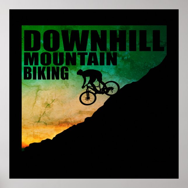 MTB Downhill Mountain Biking Poster (Front)