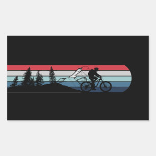 MTB Downhill Mountain Biking Rectangular Sticker