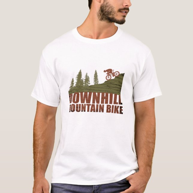 MTB Downhill Mountain Biking T-Shirt (Front)