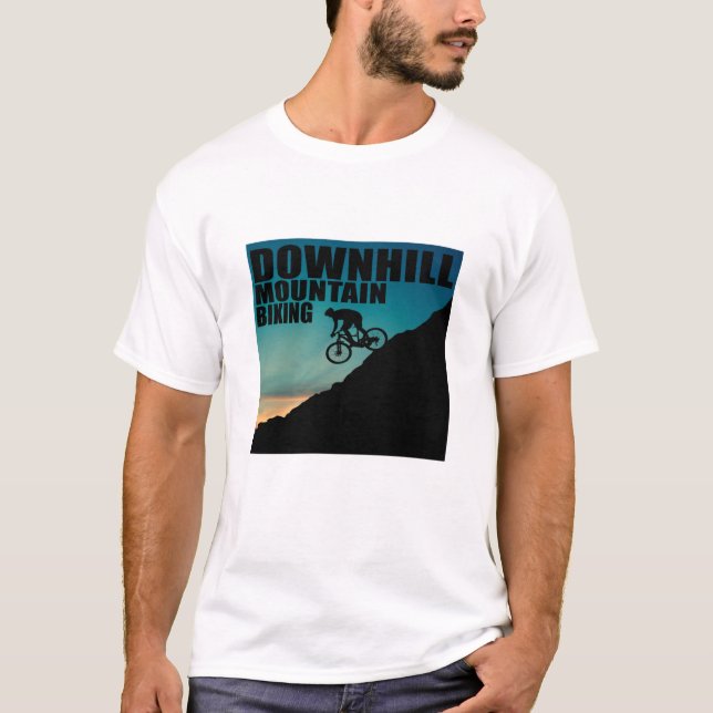 MTB Downhill Mountain Biking T-Shirt (Front)