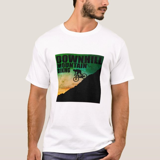 MTB Downhill Mountain Biking T-Shirt (Front)