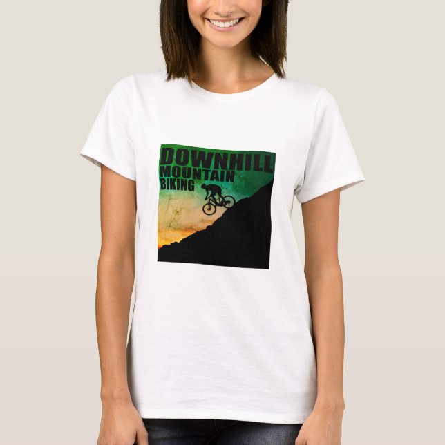 MTB Downhill Mountain Biking T-Shirt (Front)