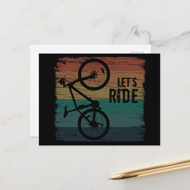 MTB Downhill - Vintage Mountain Biking Holiday Postcard (Front/Back In Situ)