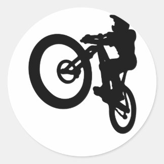 MTB jump Classic Round Sticker
