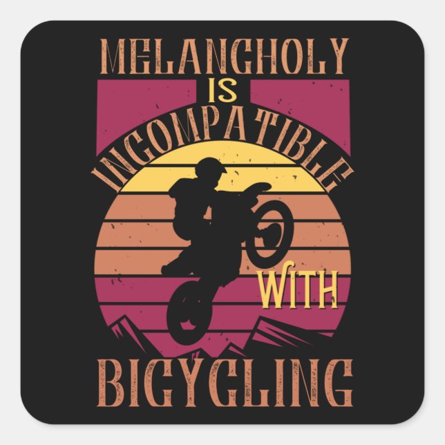 MTB - Melancholy Is Incompatible Square Sticker (Front)
