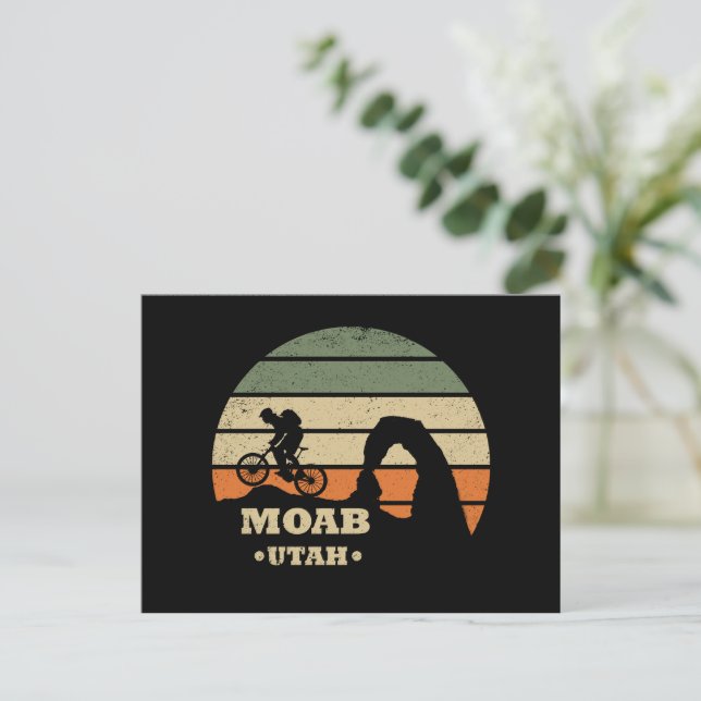 Mtb Moab - Utah Mountain Biking Holiday Postcard (Standing Front)