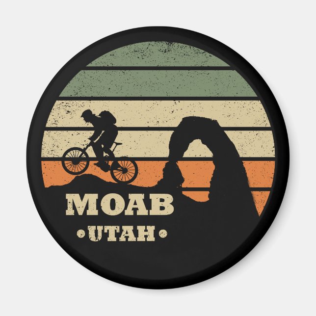 Mtb Moab - Utah Mountain Biking Magnet (Front)