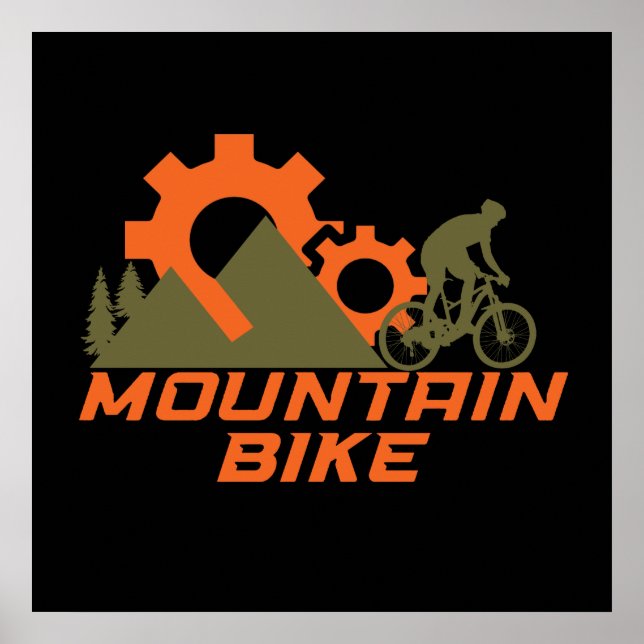 MTB Modern Downhill Mountain Bike Poster (Front)