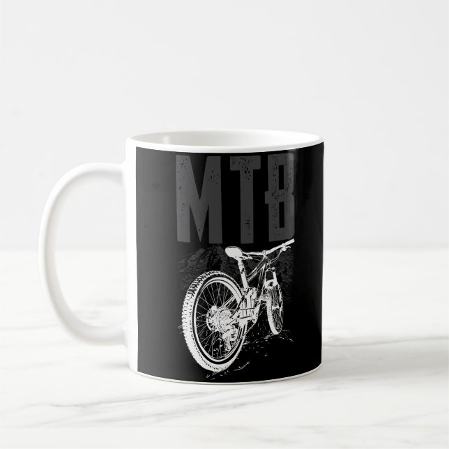 MTB Mountain Bike Bicycle Mountain Biking Biker Coffee Mug (Left)