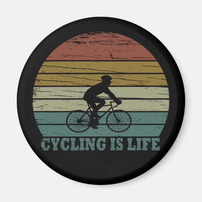 Mtb Mountain Biking Funny Cycling Magnet (Front)