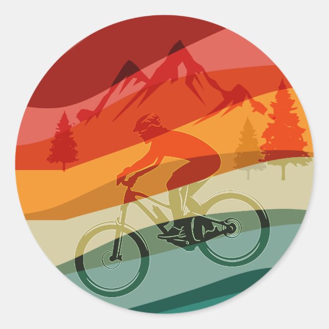 Mtb retro vintage bike stickers (Front)
