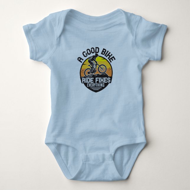 MTB - Ride Fixes Everything Baby Bodysuit (Front)