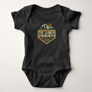 MTB - The Slower The More Likely I Crash Baby Bodysuit