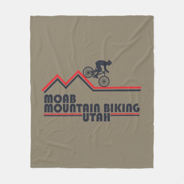 Mtb Utah - Moab Mountain Biking Fleece Blanket (Front)