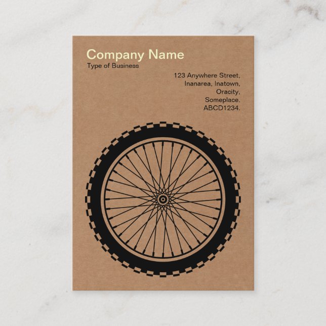 MTB Wheel  - Cardboard Business Card (Front)
