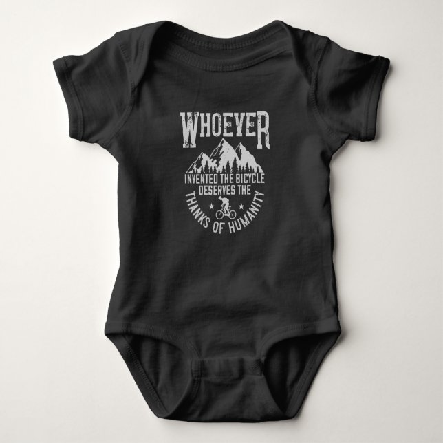 MTB - Whoever Invented The Bicycle Baby Bodysuit (Front)