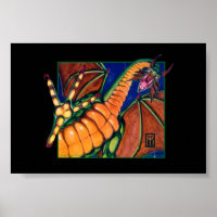 MtG Shivan Dragon print on black