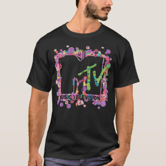 MTV  Floral Logo Zip  T-Shirt