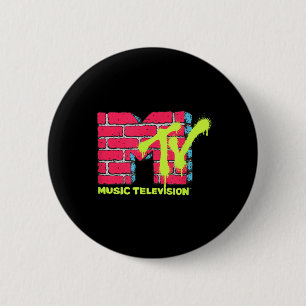 MTV Graffiti Brick Wall Vintage Street Art 6 Cm Round Badge