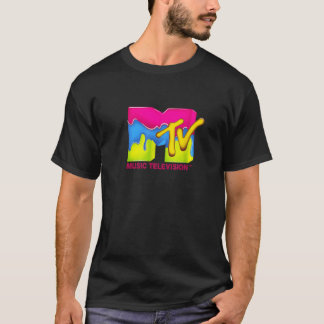 MTV Neon Paint Drip Retro Logo T-Shirt