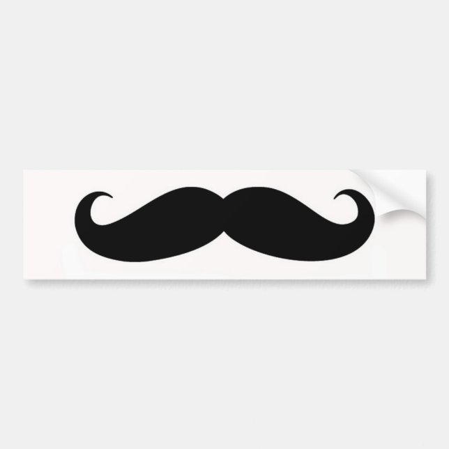 muatache bumper sticker (Front)