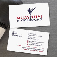 Muay Thai and Kickboxing Coach - Blue Red