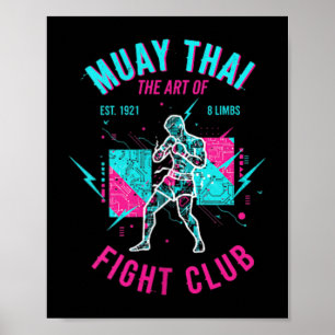Muay Thai Art of 8 Limbs Cyber Fight Club Poster