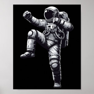 Muay Thai Astronaut Kickboxing  Poster