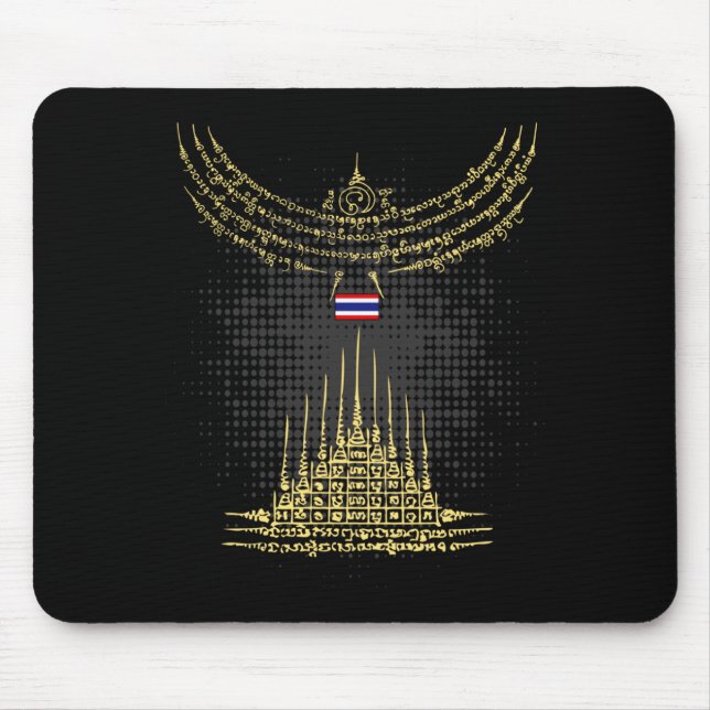 MUAY THAI Bird -- Buddha Tattoo Kickboxing Mouse Pad (Front)
