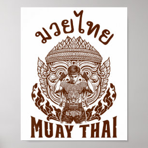 Muay Thai Boxer Boxing Lover Thai Boxing Thailand Poster