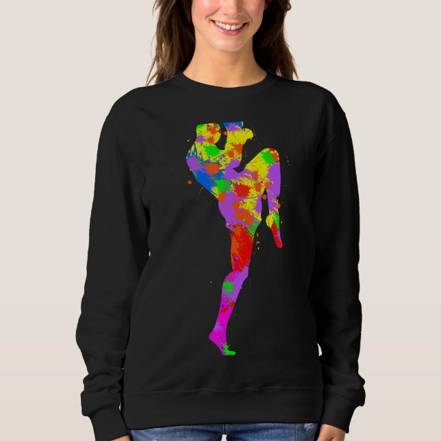 Muay Thai Boxing Boys Kids Men Sweatshirt (Front)
