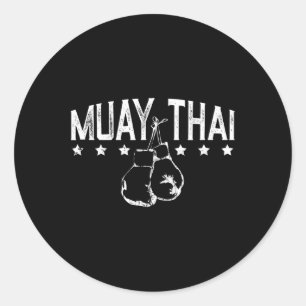 Muay Thai Boxing For Martial Arts Lovers 1 Classic Round Sticker