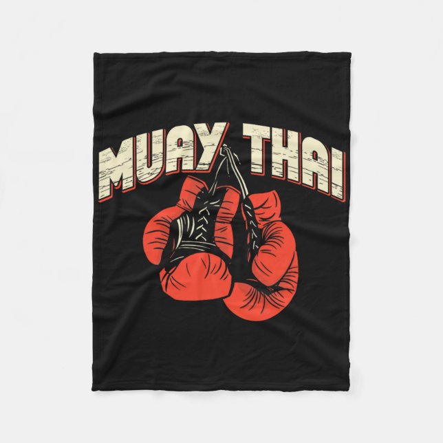 Muay-thai Boxing Martial Arts - Kickboxing  Fleece Blanket (Front)