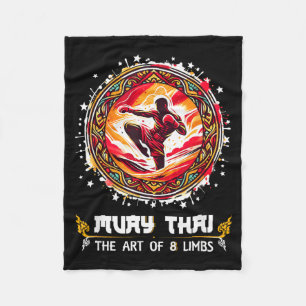Muay Thai Boxing Thai Martial Art MMA Eight Limbs Fleece Blanket