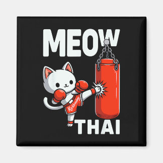 Muay Thai Cat Boxing Martial Arts Fighter Sport Cu Magnet