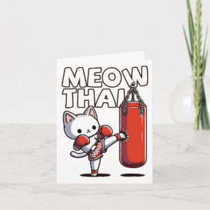 Muay Thai Cat  Card