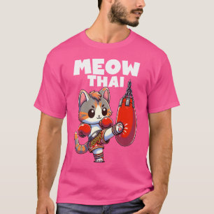 Muay Thai Cat Meow Thai Boxing Fighting Sport T-Shirt