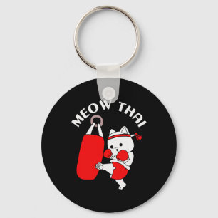 Muay Thai Cat Meow Thai Key Ring