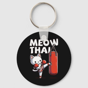 Muay Thai Cat Meow Thai  Key Ring