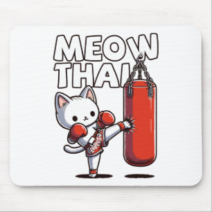 Muay Thai Cat Mouse Pad