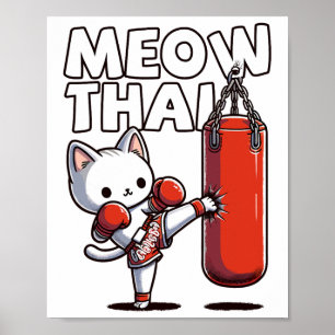 Muay Thai Cat  Poster