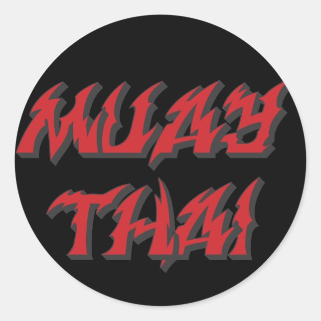 Muay Thai Classic Round Sticker (Front)