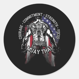 Muay Thai Classic Round Sticker