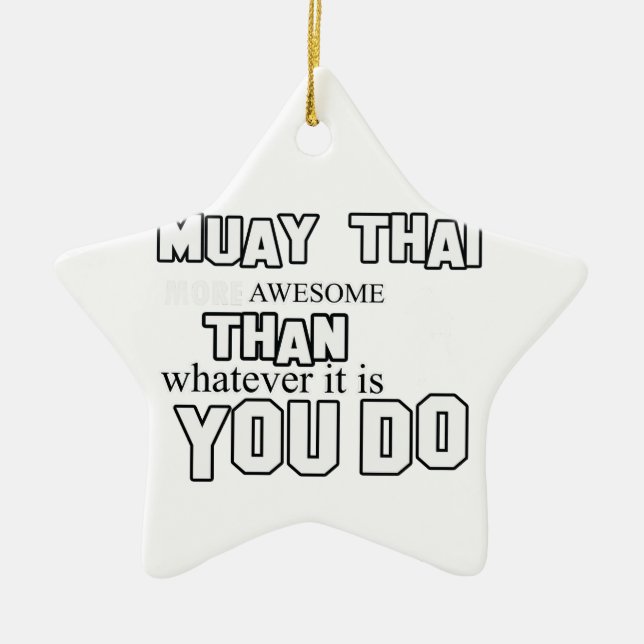 muay thai design ceramic tree decoration (Front)