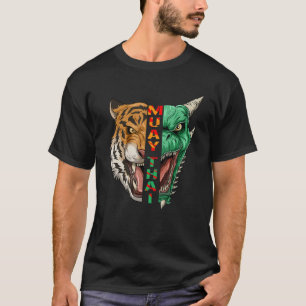 Muay Thai Dragon And Tiger Head  Thaiboxing T-Shirt
